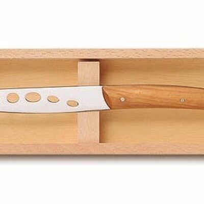 Caja de cuchillos de queso Le Thiers mango de madera de olivo