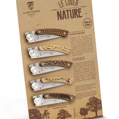 Display 5 places + 5 folding knives Liner Nature