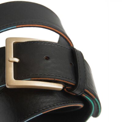 Black Leather Belt: Monty's Signature
