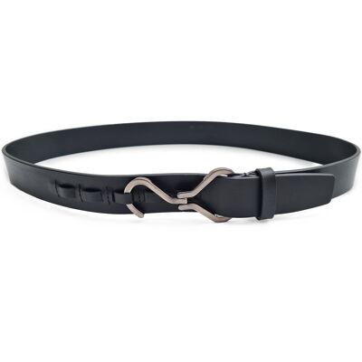 Leather Belt: Black Midnight