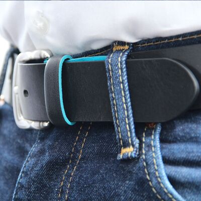 Ceinture en cuir : Cool As You (Bleu)