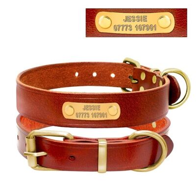 Leather Collar Brown