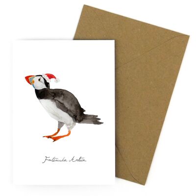Common Puffin Christmas Greeting Card