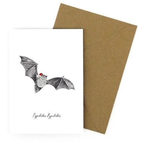 Pipistrelle Bat Christmas Greeting Card