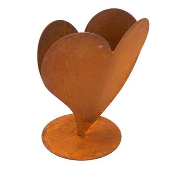 Saint Valentin | Grille décorative coeur à planter 32 cm | Cadeau vintage patine 8