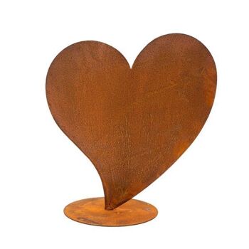 Saint Valentin | Grille décorative coeur à planter 32 cm | Cadeau vintage patine 9