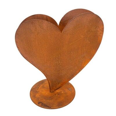Saint Valentin | Grille décorative coeur à planter 32 cm | Cadeau vintage patine