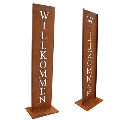 Welcome stand | 71cm | Rust decorative sign