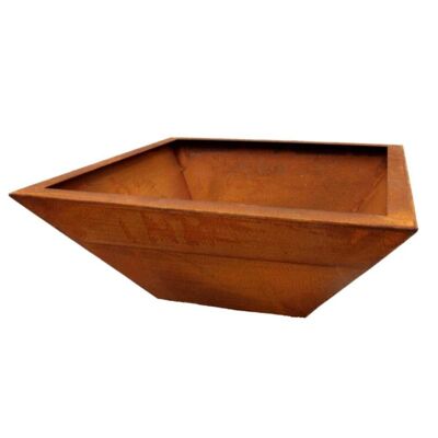 Decorative planter rusty | 40 x 40 cm depth 15 cm | without balls | Garden decoration vintage