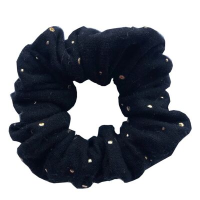 Navy Scrunchie with a pinch of Gold