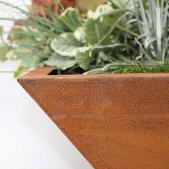 Coupe plante décorative patine | 50 x 50 cm profondeur 15 cm | avec des balles | Bol à fleurs vintage 4