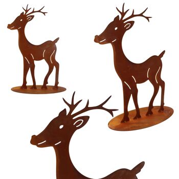 Noël | décoration métal renne | 50 cm x 32,5 cm | Figurine de jardin cerf 10