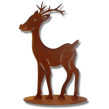 Noël | décoration métal renne | 50 cm x 32,5 cm | Figurine de jardin cerf 1