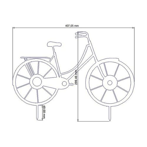 Deko Fahrrad im Edelrost Metall Design | auf Stab