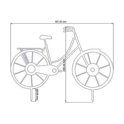 Bicicletta decorativa con design in metallo patinato | sul personale