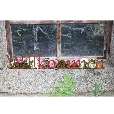 Rust Welcome Sign | Decoration idea for the window or entrance area