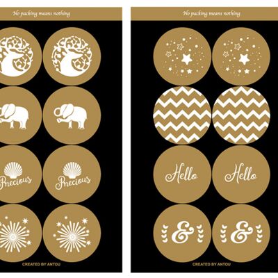 Seal Set Felicitaciones - 32 piezas - 30 mm - pegatinas de sellado - pegatinas de regalo - sellos de sellado festivos