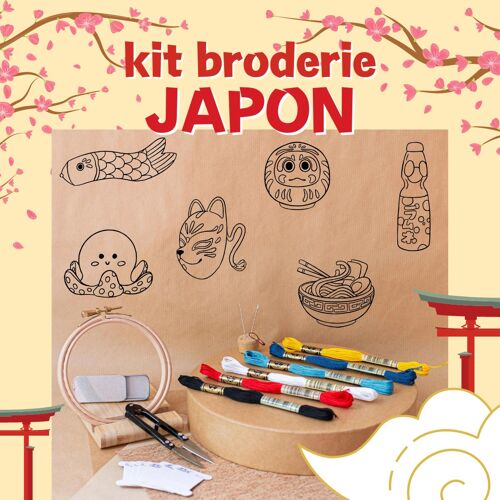 Kit broderie complet Japon