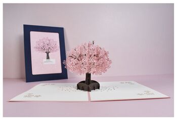 Carte de vœux 3D - Sakura Tree Photo Frame Pop Up Carte de vœux 4