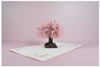 Carte de vœux 3D - Sakura Tree Photo Frame Pop Up Carte de vœux 5