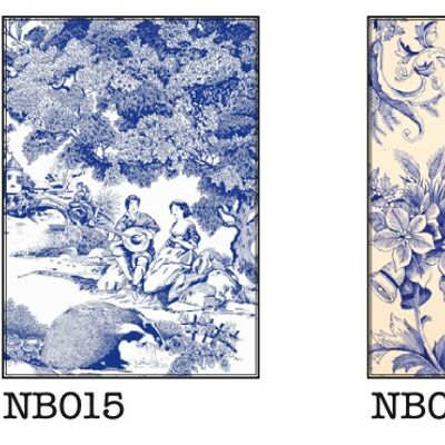 Toile de Jouy notebook pack (revisited by the artist Philippe Caillaud)