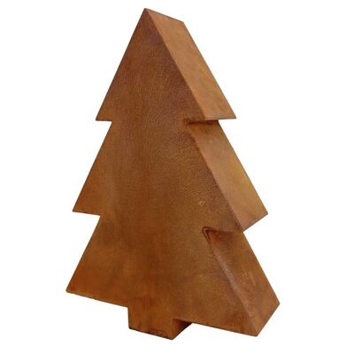 Noël | Sapin de Noël rouillé en 3D | 31 cm | Métal vintage