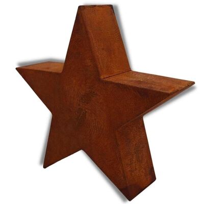 Navidad | estrella de óxido en 3D | Talla S | Adorno navideño estrella de metal