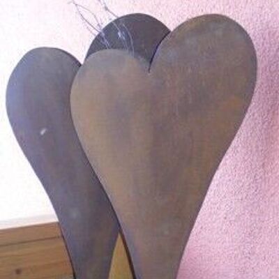Oxidado decoración del jardín planta corazón | Corazón decoración del hogar para plantar | 110cm