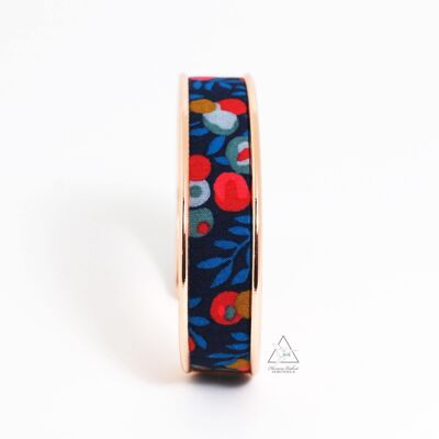 Pulsera de latón galvanizado y tejido Liberty - Azul Wiltshire