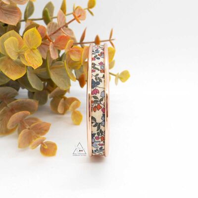 Bracelet fin galvanisé en tissu Liberty Katie and Millie Bistre