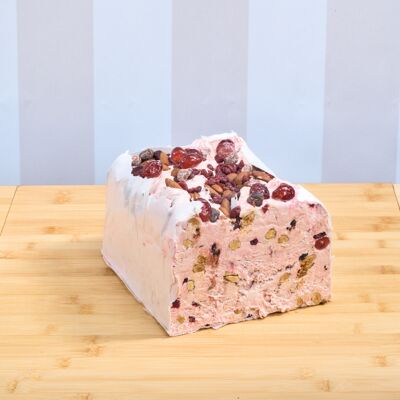 Honey Nougat, Almonds and Red Fruits by the Cup (Ingot or Wheel of approximately 10 kg)