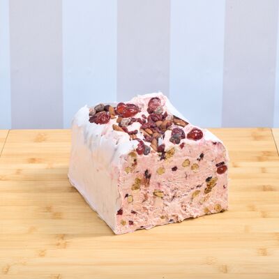 Honey Nougat, Almonds and Red Fruits by the Cup (Ingot or Wheel of approximately 10 kg)