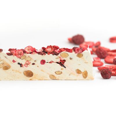 Nougat with Honey, Almonds and Red Fruits (200g Bar)