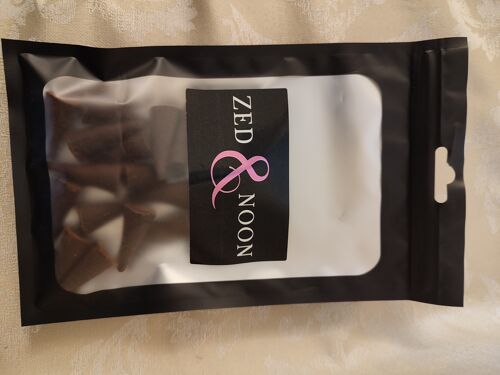Vetivert & Grapefruit Luxury Scented Incense Cones in Zip Lock Bag Handmade by Zed & Noon