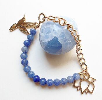 Bracelet Lotus - Aventurine Bleue 2