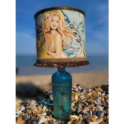 Lampe bouteille de gin sirène