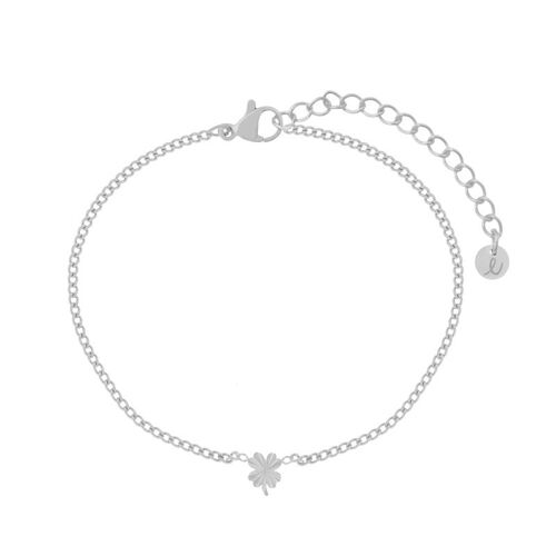 BRACELET FLAMED CLOVER - CHILD - SILVER