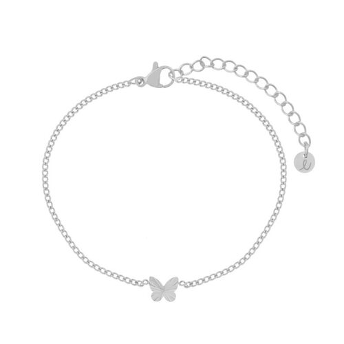 BRACELET FLAMED BUTTERFLY - CHILD - SILVER