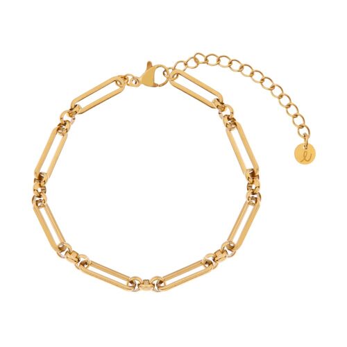 BRACELET BASIC ROUNDS AND BARS - ADULT - GOLD