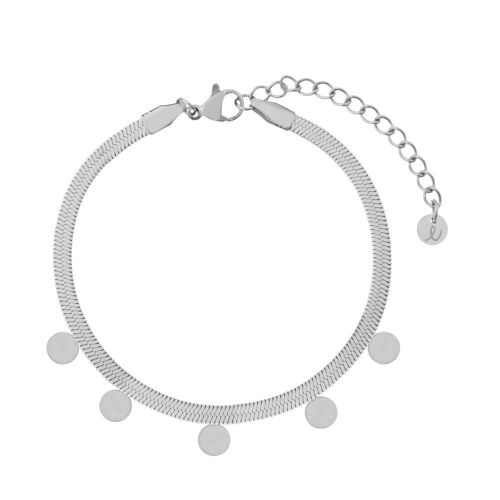 BRACELET BIG COINS - ADULT - SILVER