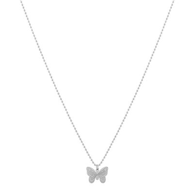 NECKLACE WITH PENDANT BUTTERFLY SILVER