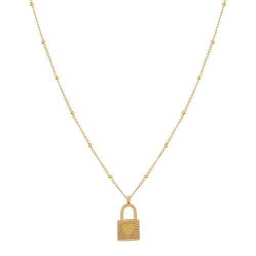 NECKLACE WITH PENDANT LOCK GOLD