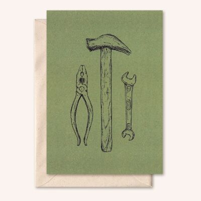Sustainable card + envelope | Tools | olive leaf