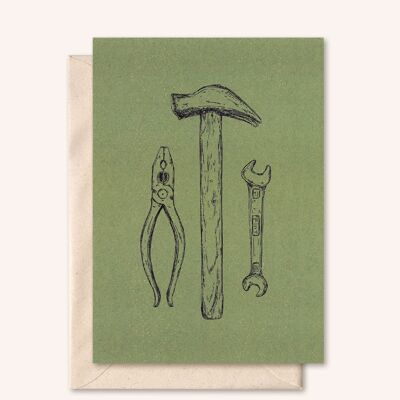 Sustainable card + envelope | Tools | olive leaf
