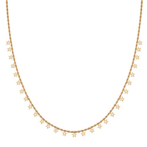 NECKLACE MANY OPEN STARS - ADULT - GOLD