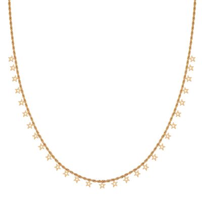 NECKLACE MANY OPEN STARS - ADULT - GOLD