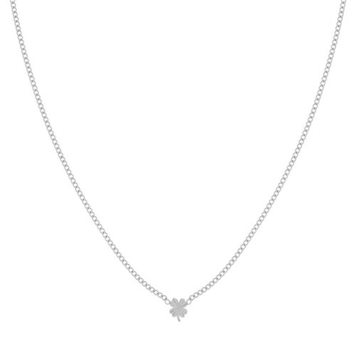 NECKLACE FLAMED CLOVER - CHILD - SILVER