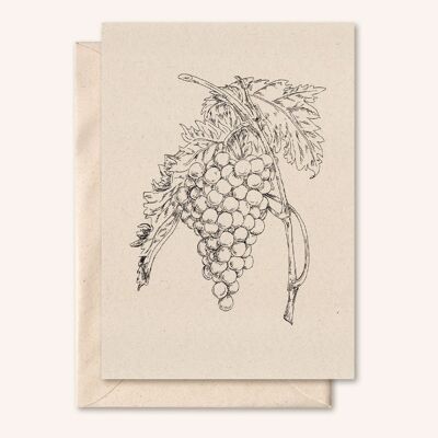 Duurzame kaart + envelop | Druiven | Vlierbloesem