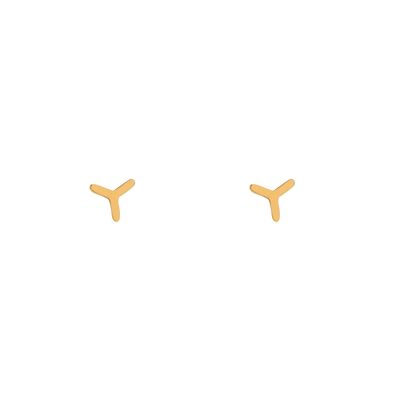 STUD EARRINGS PROPELLER - GOLD