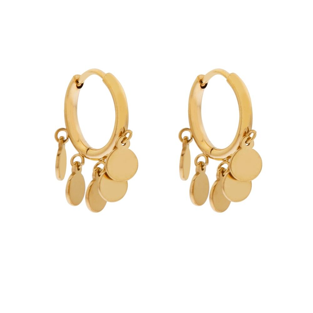 ORECCHINI A CERCHIO MOLTE MONETE - ORO